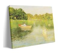 William Merritt Chase - On The Lake, Central Park Classic Masterpiece Poster Picture Print Canvas Wall Paint Arts Decor Modern Home Artworks Idea 12x18inch(30x45cm)