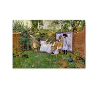 William Merritt Chase Paintings Wall Art Poster Prints The Open Air Breakfast Wall Art Painting Canvas Gift Living Room Prints Bedroom Decor Artworks Unframe 24x36inch(60x90cm)