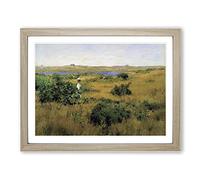 William Merritt Chase Summer at Shinnecock Hills Classic Painting Framed Print | A2 Oak Framed Wall Art | Ready to Hang | Classic Landscape Picture | Living Room Bedroom Lounge Office