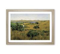 William Merritt Chase Summer at Shinnecock Hills Framed Print | A2 Oak Framed Wall Art | Ready to Hang | Modern Landscape Picture | Living Room Bedroom Lounge Office