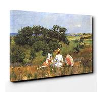 William Merritt Chase The Fairytale Canvas Print | Gallery Wrapped 30mm Frame Wall Art | 30x20 inches | Ready to Hang | Modern Picture | Living Room Bedroom Lounge Office