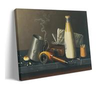 William Michael Harnett（Still Life with Pipe And Milk Bottle ） Wall Art Posters Canvas Wall Art Decorative Bedroom Modern Home Print Picture Artworkss 12x18inch(30x45cm)