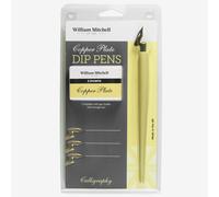 William Mitchell : Calligraphy : Copperplate Dip Pen : 3 Elbow Nibs and Holder