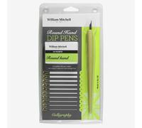 William Mitchell : Calligraphy : Round Hand Dip Pen : 10 Nibs and Holder