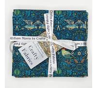William Morris 100% Cotton Percale 4 Pack Designer Fat Quarter Bundle FQ Fabric Packs Quilting Patchwork Craft Sewing Material | 19" x 20" (50cm x 52cm) (Bundle 2)