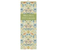 William Morris 2027 Slim Wall Calendar | Monthly Planner Featuring Iconic Designs Including Strawberry Thief, Cray & Blackthorn