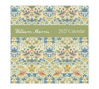 William Morris 2027 Square Wall Calendar | Monthly Planner Featuring Classic Patterns Like Strawberry Thief, Tulips, Willow Bough & More