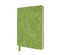 William Morris: Acanthus 2026 Artisan Art Vegan Leather Diary Planner - Page to View with Notes: Original Flame Tree Publishing DIN A5-Format Exquisit ... künstlerisch gestalteten Buchschnitt