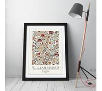 William Morris- Acanthus Stunning Framed Wall Art Print Picture - A4 - Black Frame