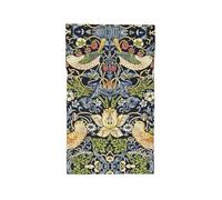 William Morris Art Kitchen Hand Towel, Green/Yellow Strawberry Thief Art Bathroom Bath Towel, Vintage Floral Bird Flower Leaf Absorbent Soft Dish Fingertip Towels for Hotel Swim Spa Gym Sports