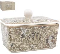 WILLIAM MORRIS ARTICHOKE BUTTER DISH WITH LID NEW WITH GIFT BOX L&P
