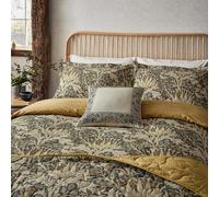William Morris Artichoke Kingsize Duvet Cover Set, Charcoal and Mustard