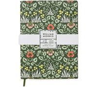 William Morris At Home A4 Notebook, 100 lined pages, Refillable Journal Pad, FSC Certified Paper, Vegan Leather, Great Gift for Writers, For Work, Office or School