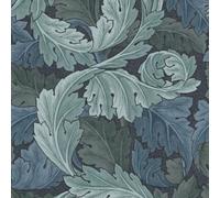 William Morris At Home Acanthus Blue Wallpaper - 10m x 52cm