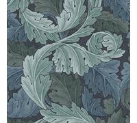 William Morris at Home Acanthus Blue Wallpaper | Paste the Wall | Blue Floral | Eco-Friendly