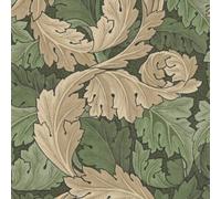 William Morris At Home Acanthus Green Wallpaper - 10m x 52cm