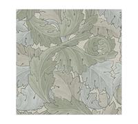 WILLIAM MORRIS AT HOME Acanthus Sage & Duck Egg Wallpaper | Paste The Wall | Green Floral | Eco-Friendly