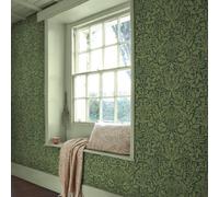 WILLIAM MORRIS AT HOME Acorn Garden Green Wallpaper | Paste The Wall | Green Leaves | Eco-Friendly