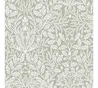 William Morris at Home Acorn Sage Wallpaper | Paste the Wall | Green Leaves | Eco-Friendly