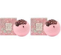 William Morris At Home Bath Bomb 200g, Scented Rose Petals, Beauty Gift for Her, Housewarming Present, Feel Relaxed and Uplifting, Cruelty and Vegan Friendly, Travel Size (Pack of 2)