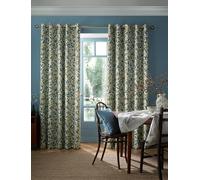 William Morris at Home Bird And Pomegranate Blackout Eyelet Curtains In Mineral - 90"x72" (229cmx183cm)