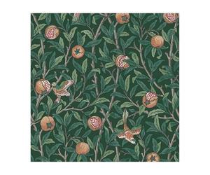William Morris at Home Bird & Pomegranate Deep Green Wallpaper | Paste the Wall | Green Floral | Eco-Friendly