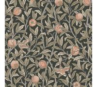 William Morris At Home Bird & Pomegranate Wallpaper | Charcoal