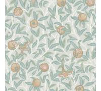 William Morris at Home Bird & Pomegranate Duck Egg Wallpaper | Paste The Wall | Blue Floral | Eco-Friendly