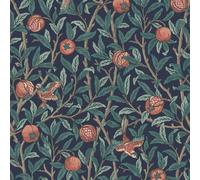 William Morris at Home Bird & Pomegranate Navy Blue Wallpaper | Paste the Wall | Navy Floral | Eco-Friendly