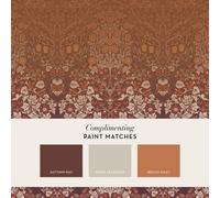 William Morris At Home Blackthorn Red Fixed Size Mural Print To Order