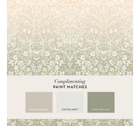 William Morris At Home Blackthorn Sage & Pink Fixed Size Mural Print To Order