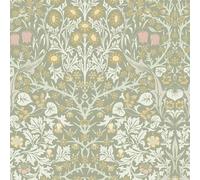 William Morris at Home Blackthorn Sage Wallpaper | Paste The Wall | Sage Floral | Eco-Friendly