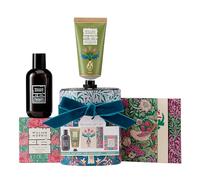 William Morris At Home Body Cream 50ml, Body Wash 100ml, Bath Salts 100g, 3 Greeting Cards In A Tin, Moisturiser, Shea Butter, Toiletry, Makeup Bag, Travel Size, Vegan and Cruelty Free, Beauty Gift