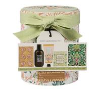 William Morris At Home Body Cream 50ml, Bubble Bath and Salts x2 100ml, Flowerpot Tin, Moisturiser, Shea Butter, Purple Basil Fragrance, Travel Size, Vegan and Cruelty Friendly, Beauty Gift For Her