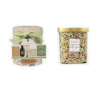 William Morris At Home Body Cream 50ml, Bubble Bath and Salts x2 100ml, Flowerpot Tin+William Morris at Home Candle 180g, Sunlit Tomato Scent