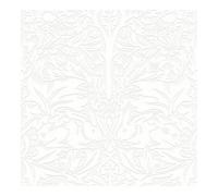 WILLIAM MORRIS AT HOME Brother Rabbit Paintable | Paste The Wall | White Animal | Eco-Friendly