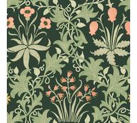William Morris at Home Celandine Forest Wallpaper | Green Leaves Design | Paste the Wall | Eco-Friendly