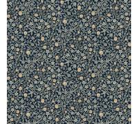 William Morris at Home Clover Midnight Wallpaper | Blue Floral Design | Paste the Wall | Eco-Friendly