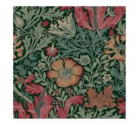 William Morris at Home Compton Privet Green Wallpaper | Green Floral Design | Paste the Wall | Eco-Friendly
