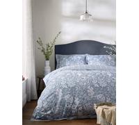 William Morris at Home Frieze Double Bough 100% Cotton Sateen Duvet Cover Set 250 Thread Count In Porcelain Blue (King Size: 230cm x 220cm)