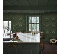 William Morris at Home Garden Moss Green Wallpaper One size Green