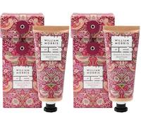 William Morris At Home Hand Cream 100 ml, Patchouli and Red Berry, Shea Butter and Essential Oils, Travel Size, Vegan and Cruelty Friendly, Beauty Gift For Her, Strawberry Thief Collection (Pack of 2)