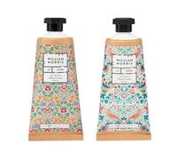 William Morris At Home Hand Cream 50ml, Aloe and Lime, Strawberry Thief+William Morris At Home Hand Cream 50ml, Floral Fragrance With Cedarwood, Aloe and Lime, Eyebright