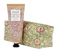 William Morris At Home Hand Cream Gift Set For Her With Make Up Bag, Travel Size 100ml, Shea Butter Moisturiser, Beauty Toiletry, Cosmetic, Wash Bag, Vegan and Cruelty Friendly, Self-Care