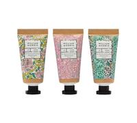William Morris Hand Creams 3 x 30 ml, 3 Fresh Fragrances, Shea Butter and Jojoba Oil, Beauty Gift For Her, Travel Size Hand Moisturisers, Cruelty Free and Vegan Friendly