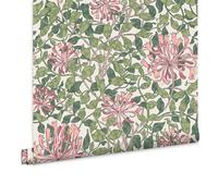WILLIAM MORRIS AT HOME Honeysuckle Blossom Wallpaper | Paste The Wall | Pink Floral | Eco-Friendly