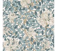 William Morris at Home Honeysuckle Dusk Blue Wallpaper | Paste The Wall | Blue Floral | Eco-Friendly