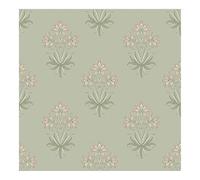 William Morris at Home Hyacinth Flower Peony & Sage Wallpaper | Green Floral Design | Paste the Wall | Eco-Friendly