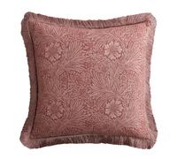 William Morris at Home Marigold 100% Cotton Microfibre Filled Cushion 50 x 50cm - Brick Pink