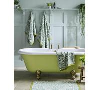 William Morris at Home Michaelmas Daisy 100% Cotton Bath Mat In Sage (50cm x 90cm)